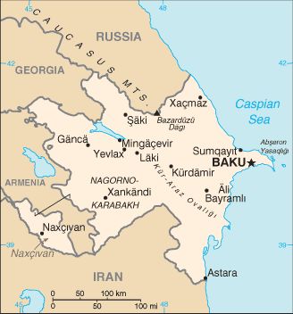 Карта Азербайджана - фото