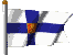 Развевающийся финский флаг вымпел - flag-vympel-finland