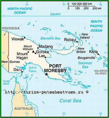 Папуа-Новая Гвинея карта фото